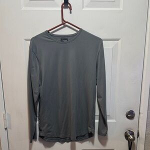 Men's Cuts Dark Green Long Sleeve Tee